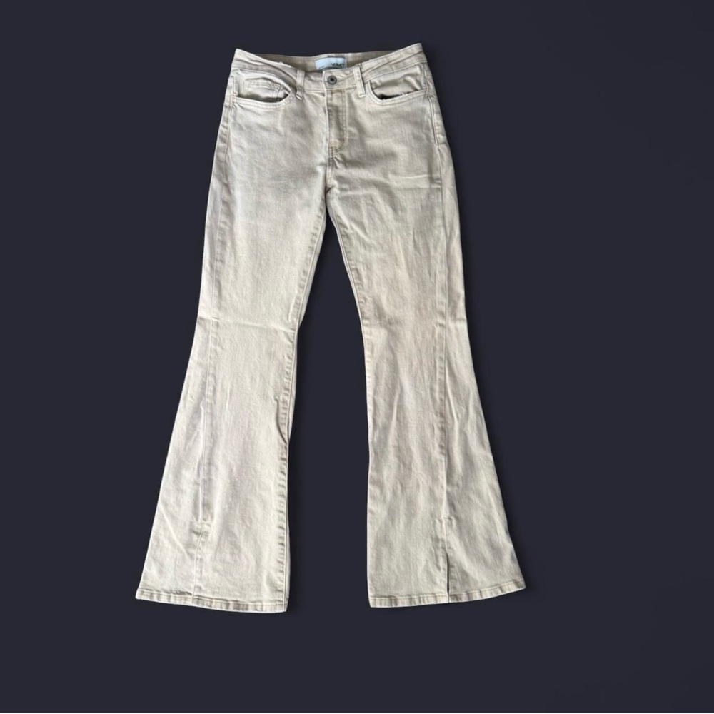 Flared Tan Jeans